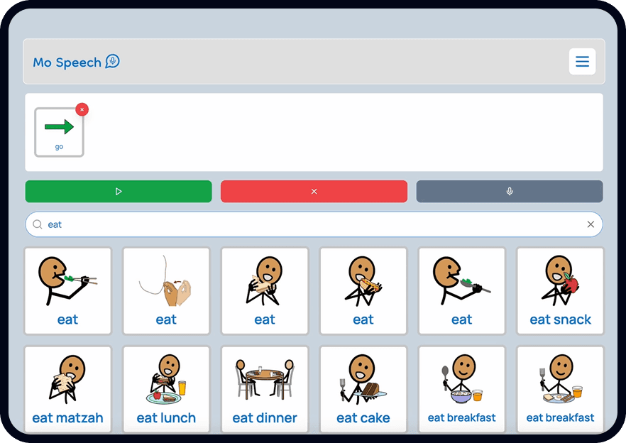 Mo Speech home screen