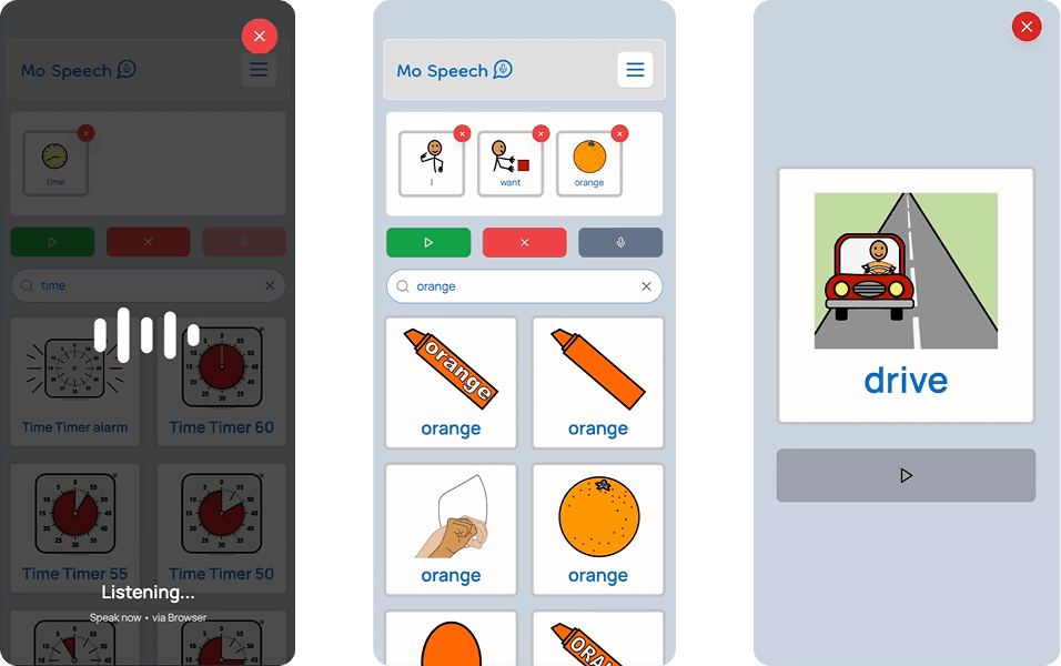 Mo Speech symbol grid view