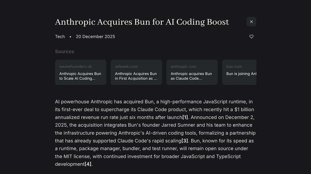 The Headlines article view